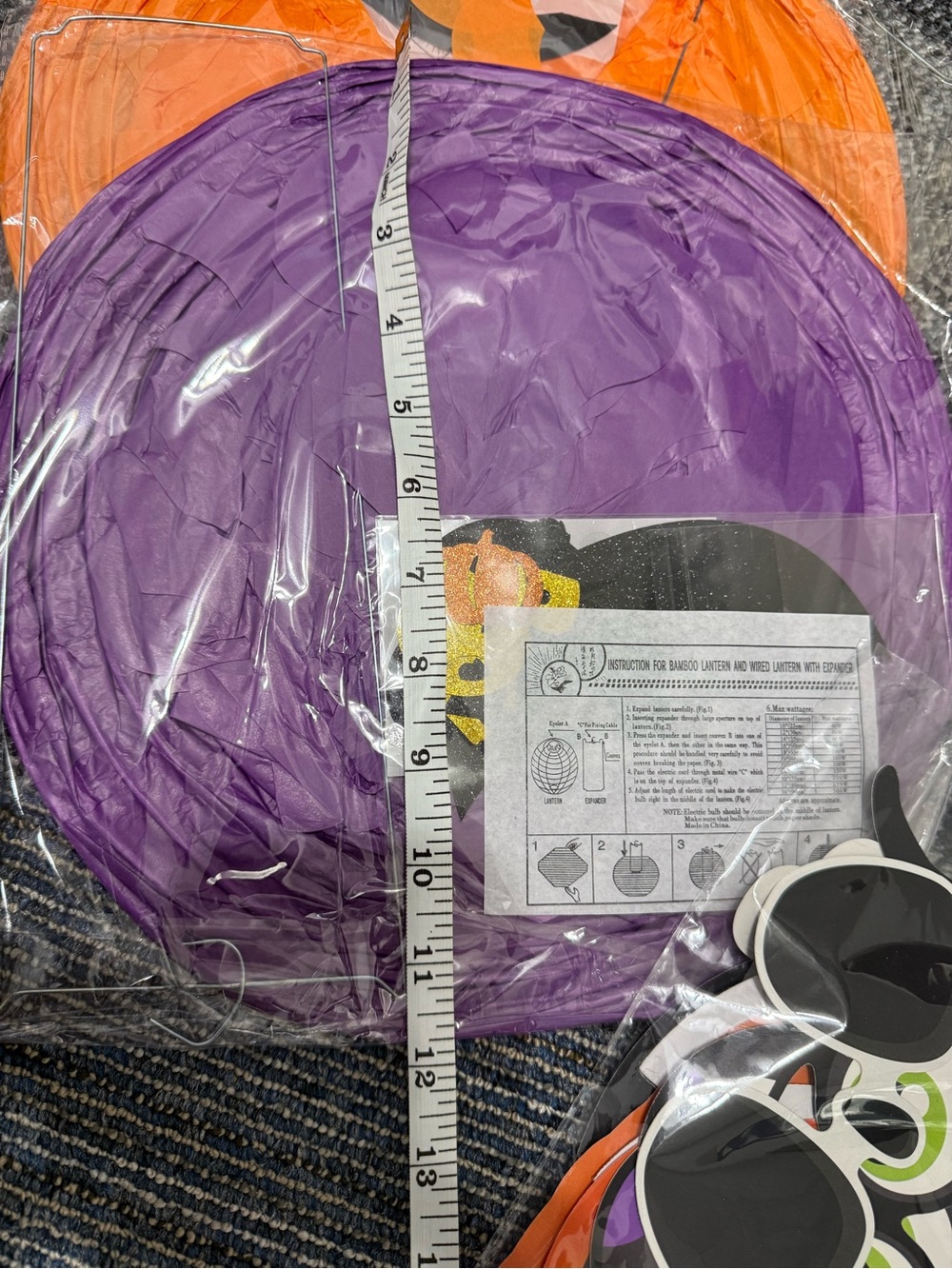 Purple Halloween Paper Lantern - Party Hanging Decoration